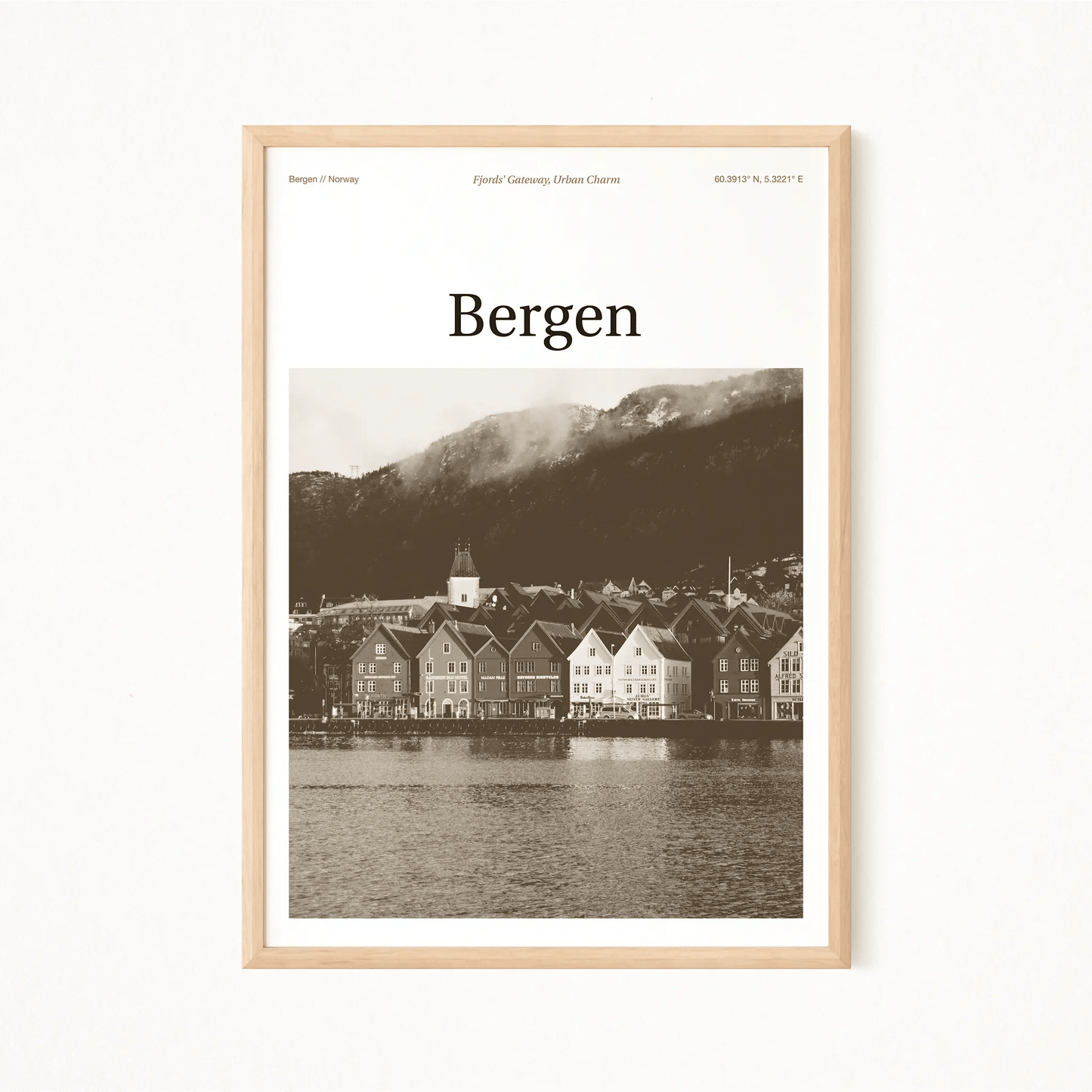 Bergen Essence Poster - The Globe Gallery
