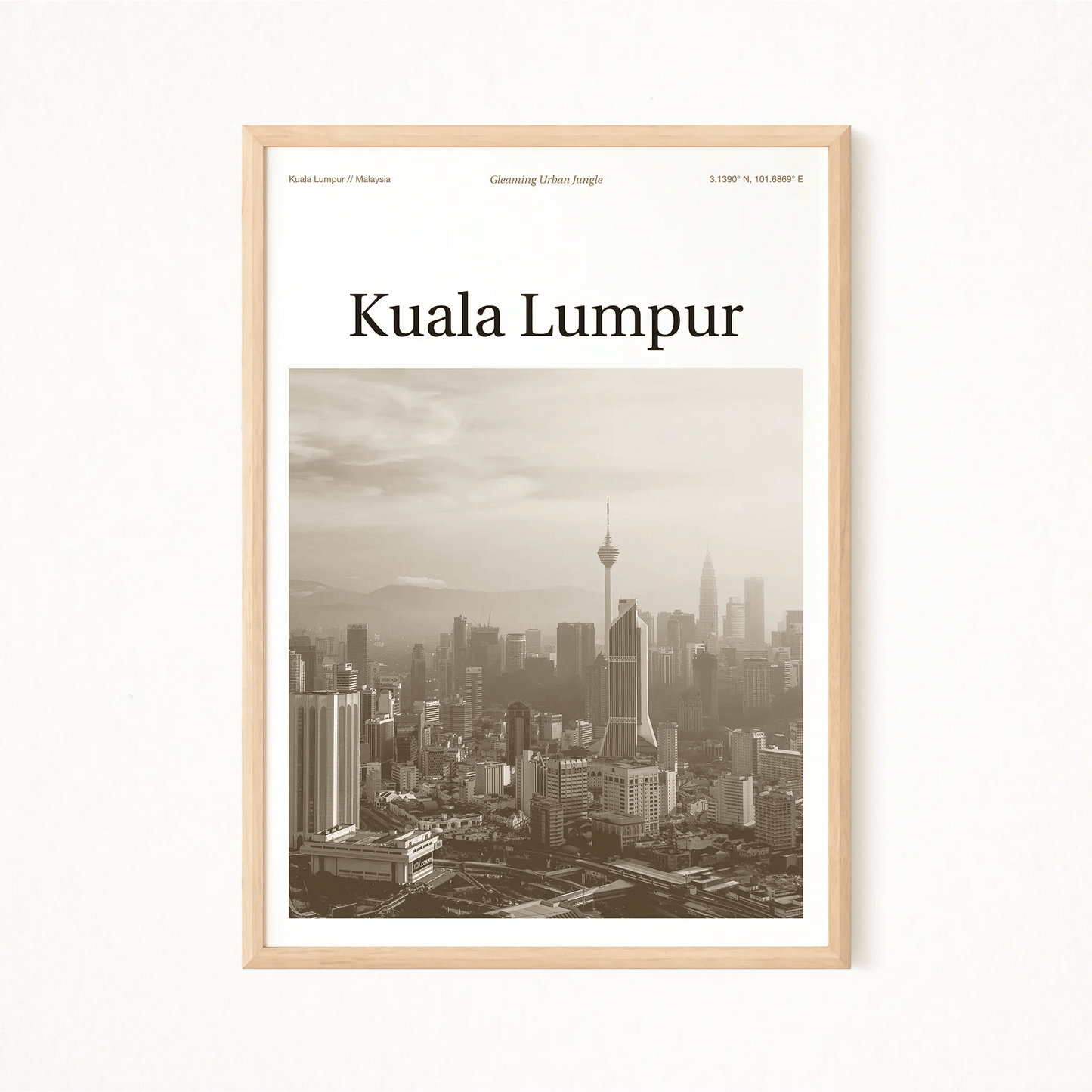 Kuala Lumpur Essence Poster - The Globe Gallery