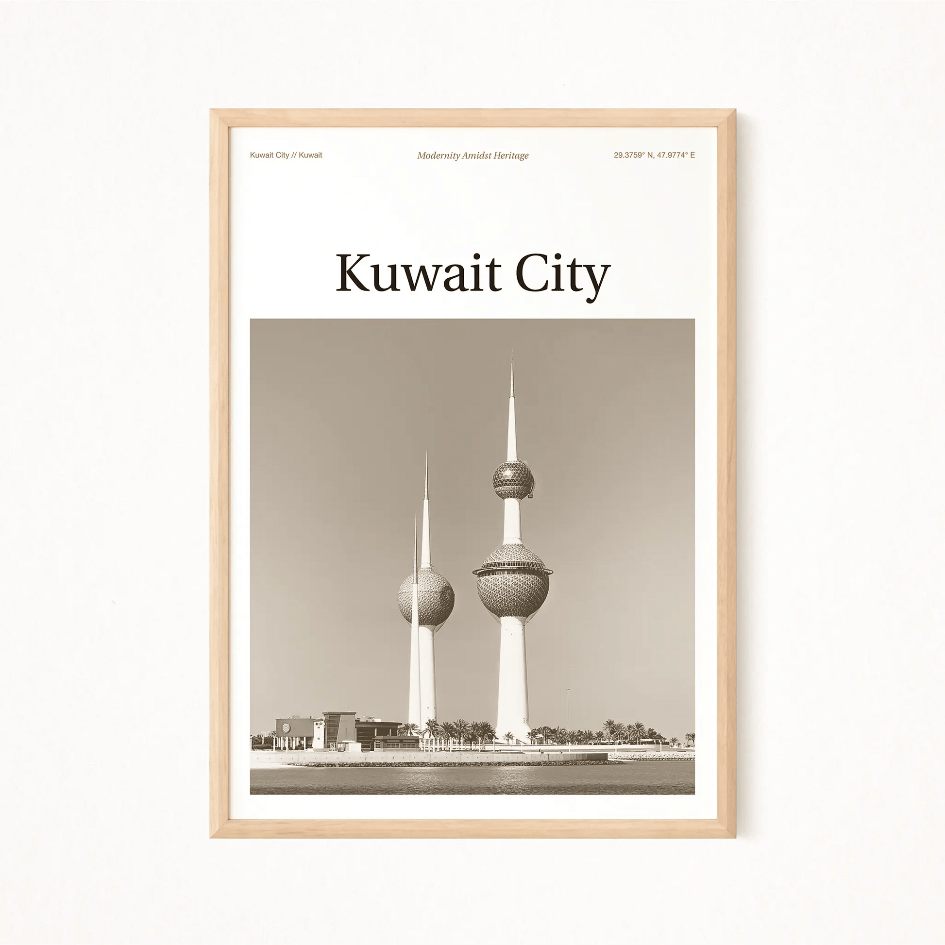 Kuwait City Essence Poster - The Globe Gallery