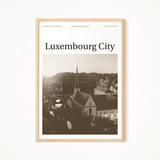 Luxembourg City Essence Poster - The Globe Gallery