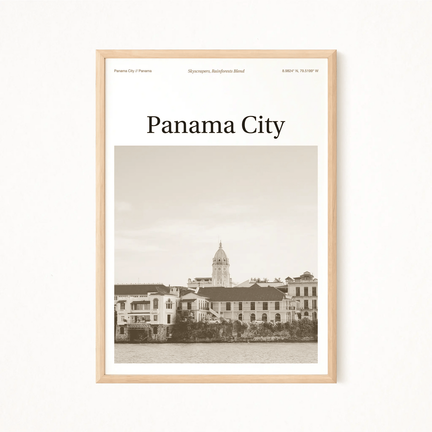 Panama City Essence Poster - The Globe Gallery